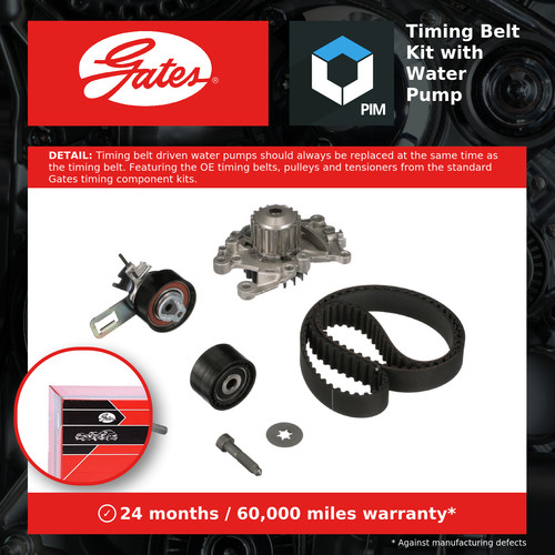Timing belt water pump kit - belt, &